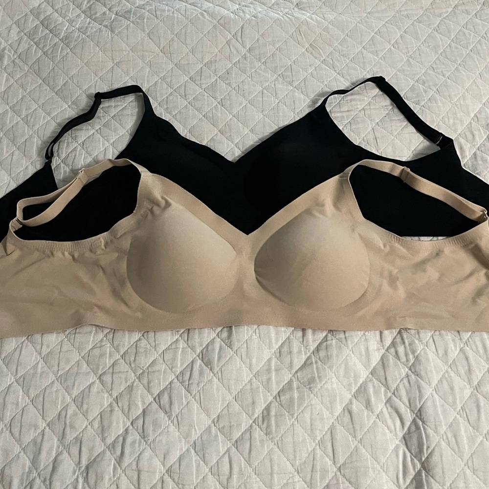 Shapermint Essentials Smoothing Comfort Wireless Bra - 2 pack - Black and Nude